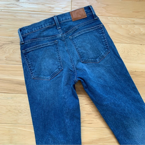 J. Crew Billie Jeans Demi Boot Crop Raw Hem High Rise Stretch Denim Straight 27 - Picture 6 of 11